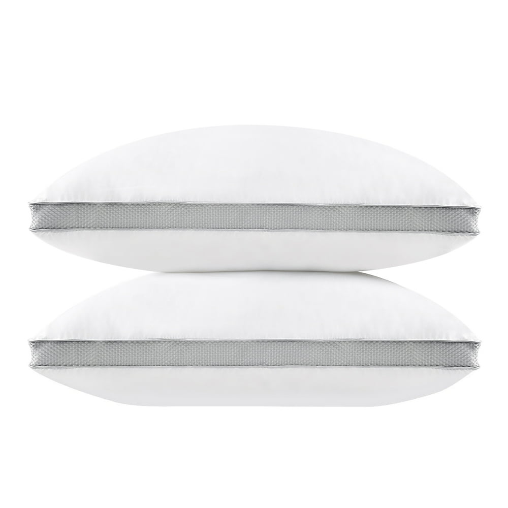 JML Queen Pillows for Sleeping,Overstuffed Brushed Microfiber Gusseted