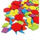 thumbnail image 3 of Juego de 155 bloques de madera con formas geométricas, rompecabezas, juguetes clásicos de tangram para jardín de infantes., 3 of 3