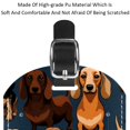 thumbnail image 4 of Square 2Pack PU Leather Dachshund Cruise Luggage Tag with Privacy Cover and Name ID Tag for Travel Handbags Backpacks Luggage Tags, 4 of 6