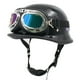 thumbnail image 1 of Riwesomey Casco de moto ABS, cúpula protectora de repuesto con estilo Vintage, 4 estaciones, cascos para hombres y mujeres, accesorios para la Gafas de moto Negro brillante Tipo 2 METRO, 1 of 6
