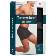 Tommy John Trunk 360 Sport with 4 Inseam, 4-Way Stretch, Mesh Cooling Zones, and Moisture-Wicking Fabric (2-Pack, Black, Small)
