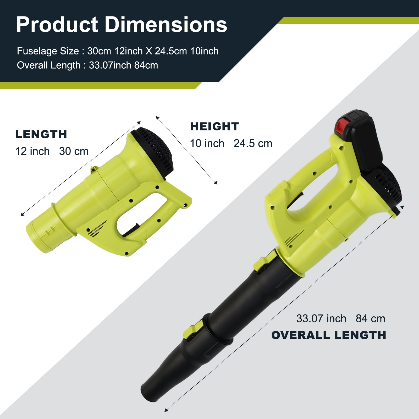 Handheld Leaf Blower Battery Powered, 21V Electric Cordless Leaf Blower, Powerful Turbo Technology, with Battery and Charger, for Patio Cleaning, Lawn Care, Leaf and Dust Blowing