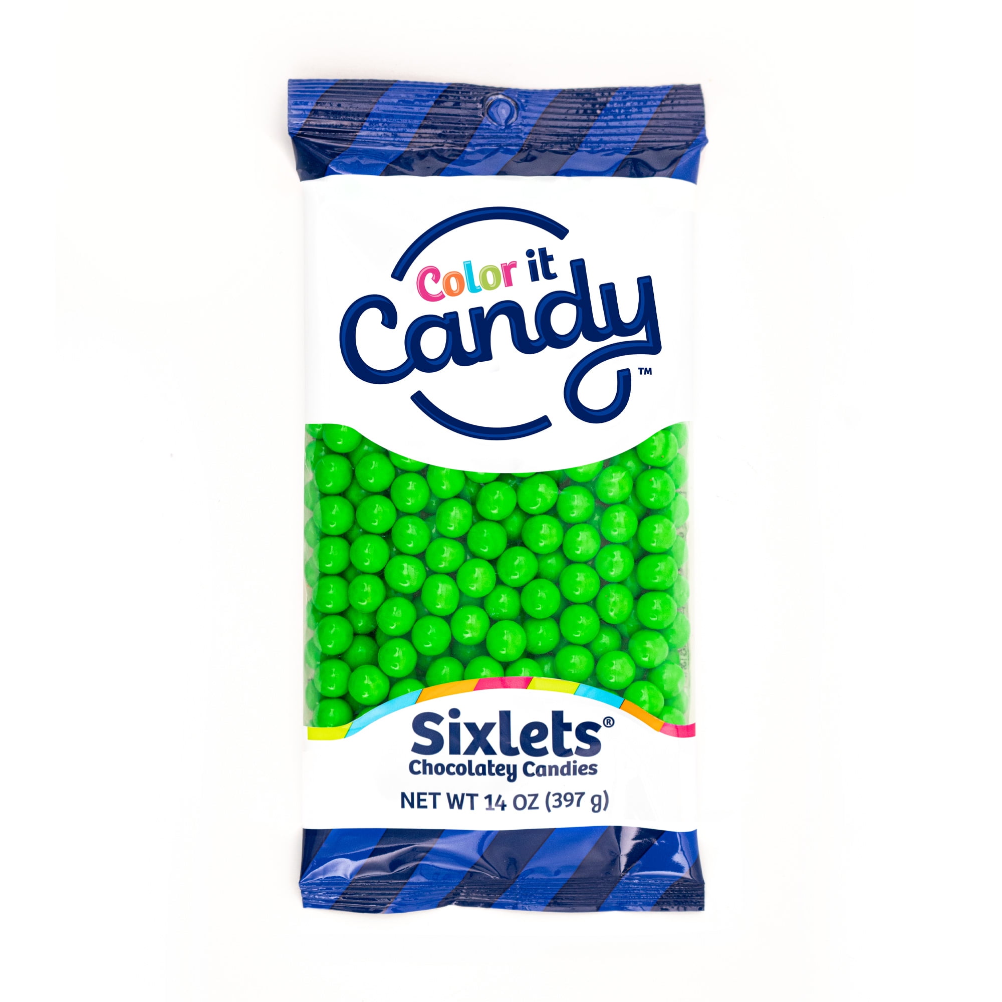 Color It Candy Green Decorative Candy Buffet Sixlets, 14 oz