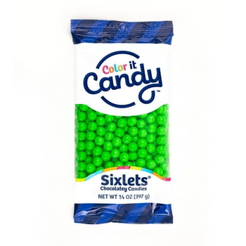 Color It Candy Green Decorative Candy Buffet Sixlets, 14 oz