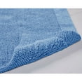 thumbnail image 4 of Better Trends 2 Piece Premium Bathroom Rug Set 100% Cotton Soft Tufted Reversible Bath Rug Water absorbent Bath Mat for Bathroom Shower and Tub Use, Edge Collection Dark Blue (21" x 34" | 24" x 40"), 4 of 5