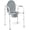 Elongated Seat, variant on Bedside Commode 3-in-1, Steel Folding Frame, Standard Seat, 350 lb Capacity, 7.5 QT Bucket, Tool-Free Assembly, Gray