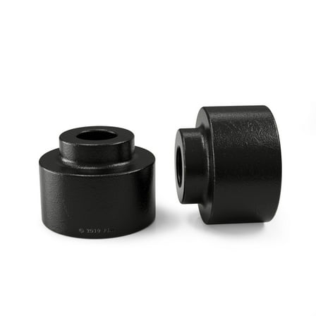 Rear Lower Leveling Kit - 2 inch Lift - Compatible with Chevy GMC 2007-2013 Avalanche, 2007-2014 Suburban, 2007-2016 Tahoe, 2007-2014 Yukon - Steel Block Black Spacer