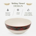 thumbnail image 3 of Spode Christmas Tree 10-Inch Salad Bowl - Porcelain Serving Bowl for Salad, Pasta, Holiday Dishes - Classic Christmas Tableware with Rustic Tartan Plaid Design - Microwave, Dishwasher, Freezer Safe, 3 of 7