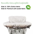 thumbnail image 3 of Shopping Cart Cover for Baby ICOPUCA Cotton High Chair Cover, Reversible, Machine Washable for Infant, Toddler, Boy or Girl (Grey Arrow Print), 3 of 5