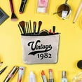 thumbnail image 4 of Zuo Bao 40th 50th Birthday Gift Vintage 1972 1982 Makeup Bag for Women Happy Birthday Party Gift, 4 of 6