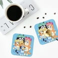 thumbnail image 4 of Lsque Bluey Pattern 4" Drink Coasters Set of 6, Leather Absorbent Coasters, Table Coaster Set Decorative Coffee Cup Coasters Housewarming Gift, 4 of 7