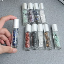 HOMEMAXS  10 Pcs Empty Roller Bottles Travel Cosmetic Containers Roll-on