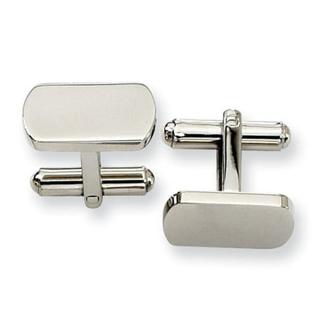 Stainless Steel Engravable Cuff Links
