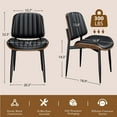 thumbnail image 4 of LainTene Modern Dining Room Chairs Set of 8, Faux Leather and Bentwood Design with Metal Legs, Ideal for Kitchen or Dining Space, 4 of 6