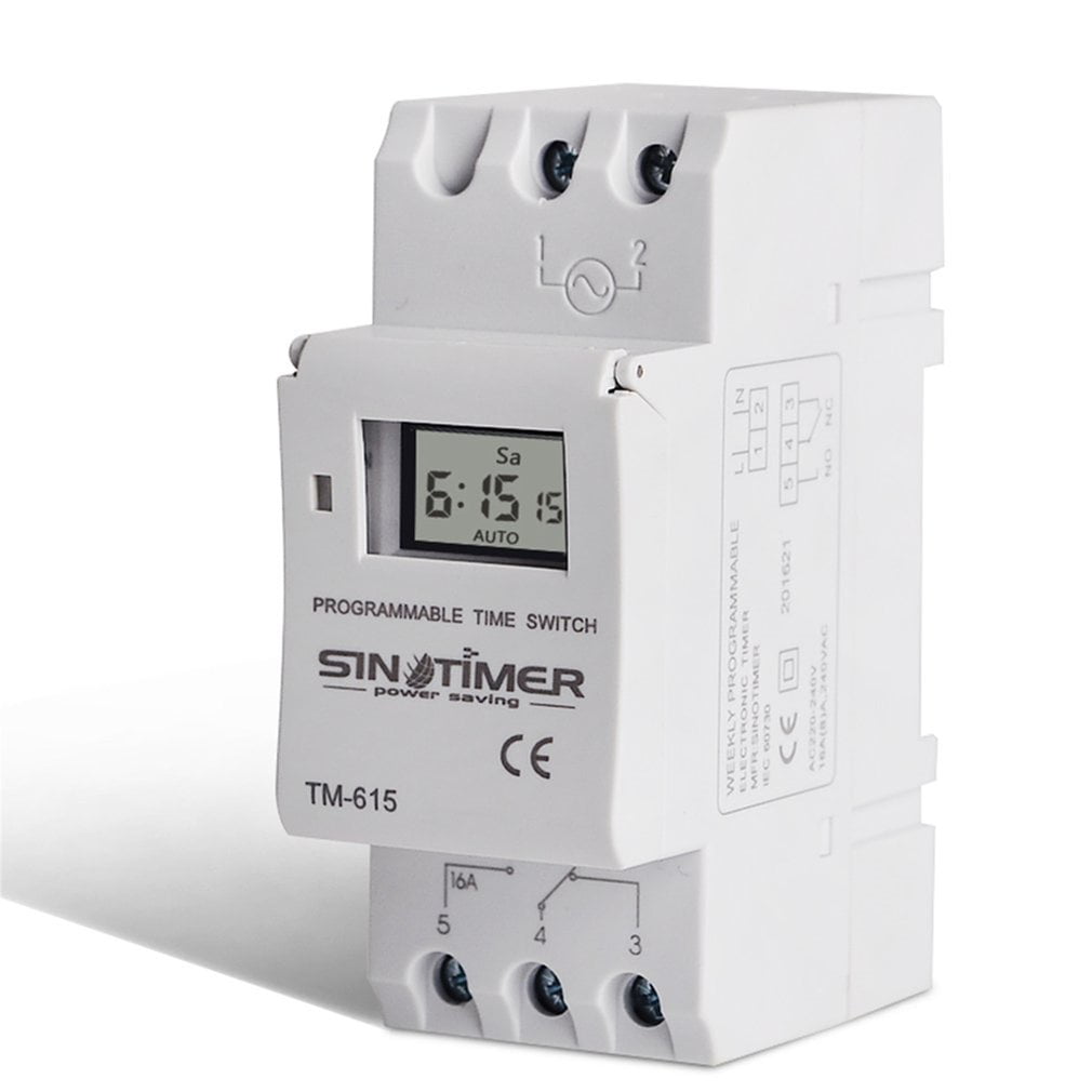 SINOTIMER AC 220V Weekly 7 Days Digital Programmable Time Switch Relay Timer Control Din Rail Mount for Electric Appliance fghfhfgjdfj 