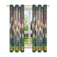 thumbnail image 7 of Yayeee Window Curtains Light Filtering 63"x52" Grommet Panel Pair Home Living Room Decor, Red Christmas Light, 7 of 7
