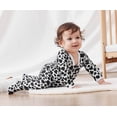 thumbnail image 4 of Aideaone Baby Footed Pajamas Long Sleeve Zipper One-Piece Footie Sleeper for Girls Boys Infant 0-12 Months, 4 of 8