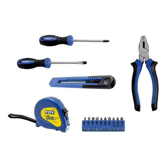 Set Kit Juego Combinado Herramientas Hogar Casa 15 Pzas FOY JHF03