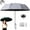Gray, variant on Creative Ring Buckle Windproof Reinforced Umbrella, 53/49 Inch Reverse Folding Umbrella with Auto-Clasp Strap,Reflective Trim for Night Safety, Auto-Close for Travel, Women, Men