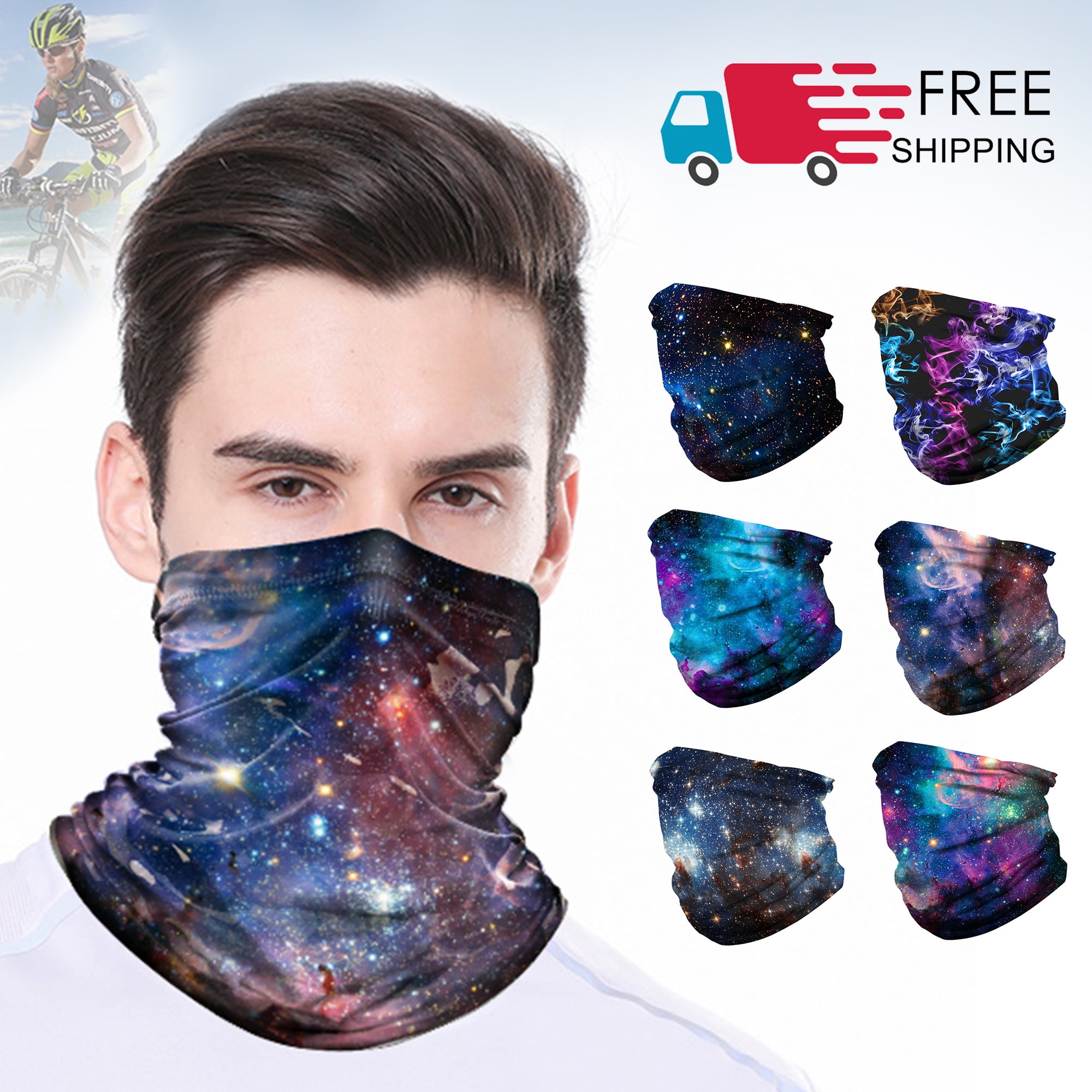 Crab Neck Warmer Gaiter For Men Women Headband Face Mask Bandana Head Wrap Scarf Headwear Winter Balaclava For Ski Running Motorcycle