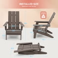 thumbnail image 4 of CHYVARY 2 Peaks HIPS Folding Adirondack Chair, Patio Lawn Chairs for Outdoors,Brown, 4 of 8