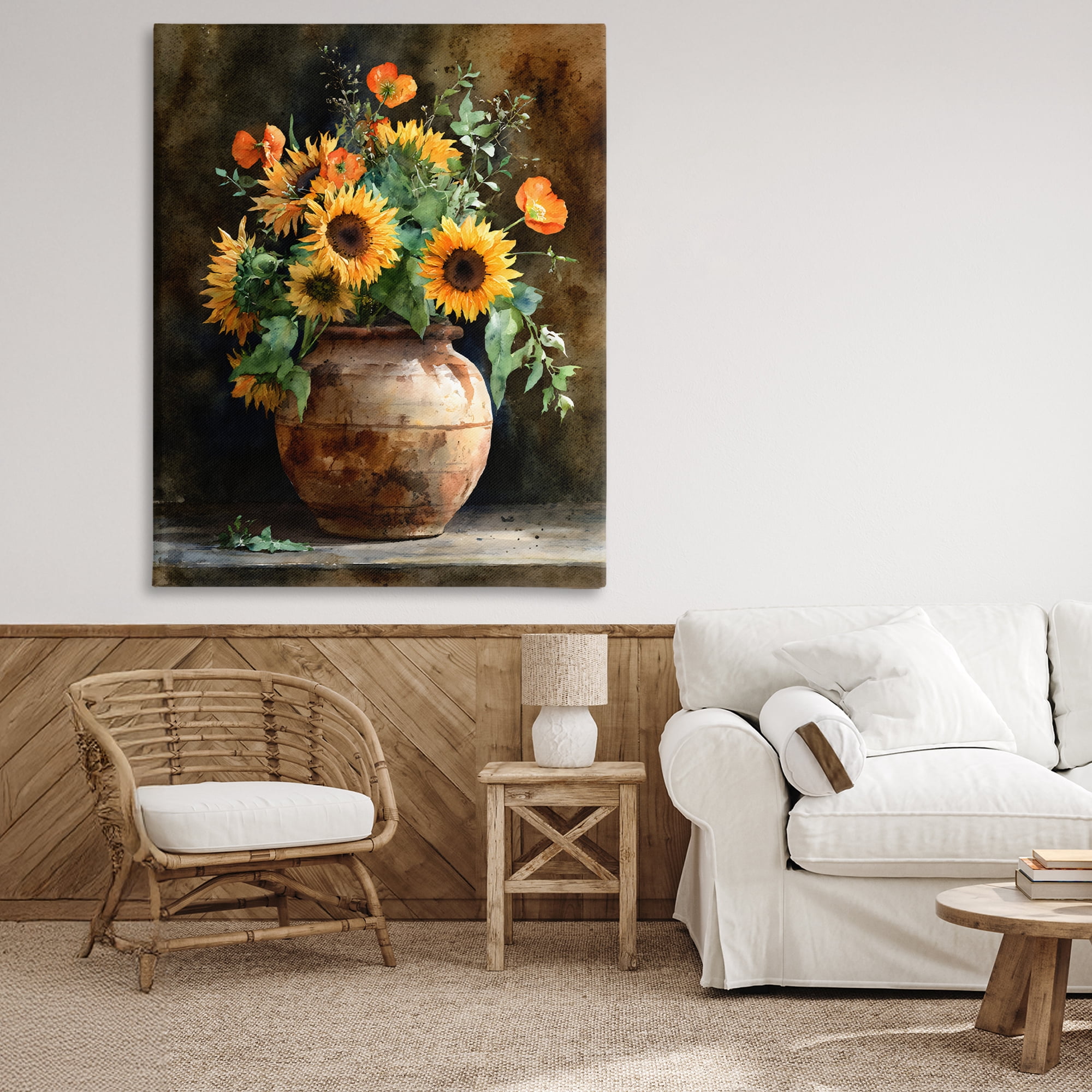 Stupell Industries Rustic Sunflower Display Canvas Wall Art, design by Franklyn Gregory