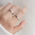 thumbnail image 2 of 2 Pcs Promise Ring Set Sun And Moon Style Silver Plating Band Ring Gift for Couple Boyfriend Girlfriend, 2 of 7