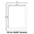 thumbnail image 2 of Oyster Shell White Picture Frame Mat for 18x24 Frames - Fits 15x20 Photos - 1 Mat, 2 of 7