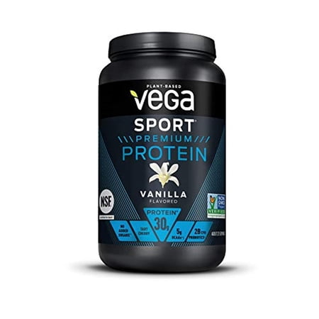 Vega Sport Premium Protein Powder Vanilla Plant Based Protein Powder Post Workout Certified Vegan Vegetarian Keto Friendly Gluten Free Dairy Free BCAA Amino Acid 20 Servings 1lb 13 2 oz