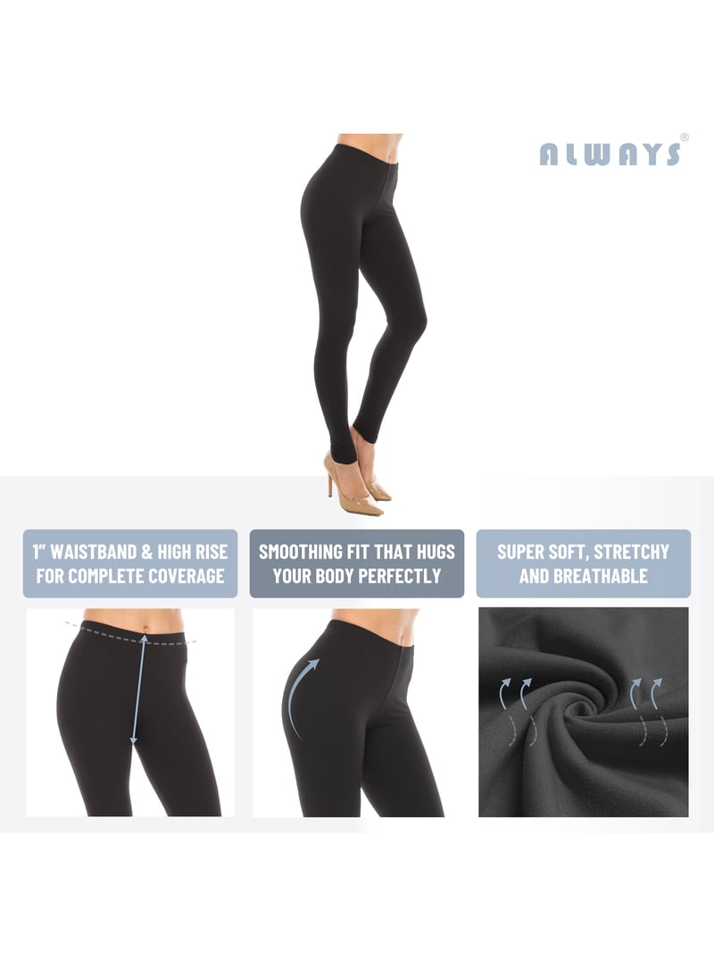 ALWAYS Super Soft Basic Leggings, Women's One Size - Walmart.com