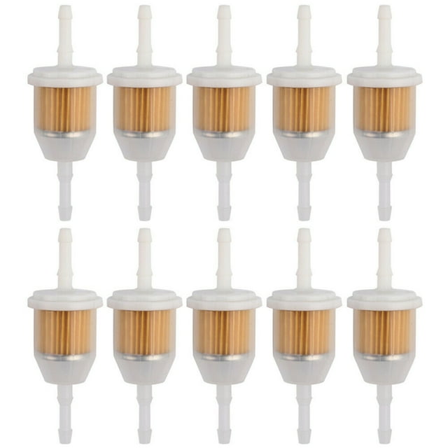 ikayaa 10Pcs 6MM x 8MM 14'' 516'' Inline Fuel Gas Filter for Lawn Mower Small Engine 10Pcs
