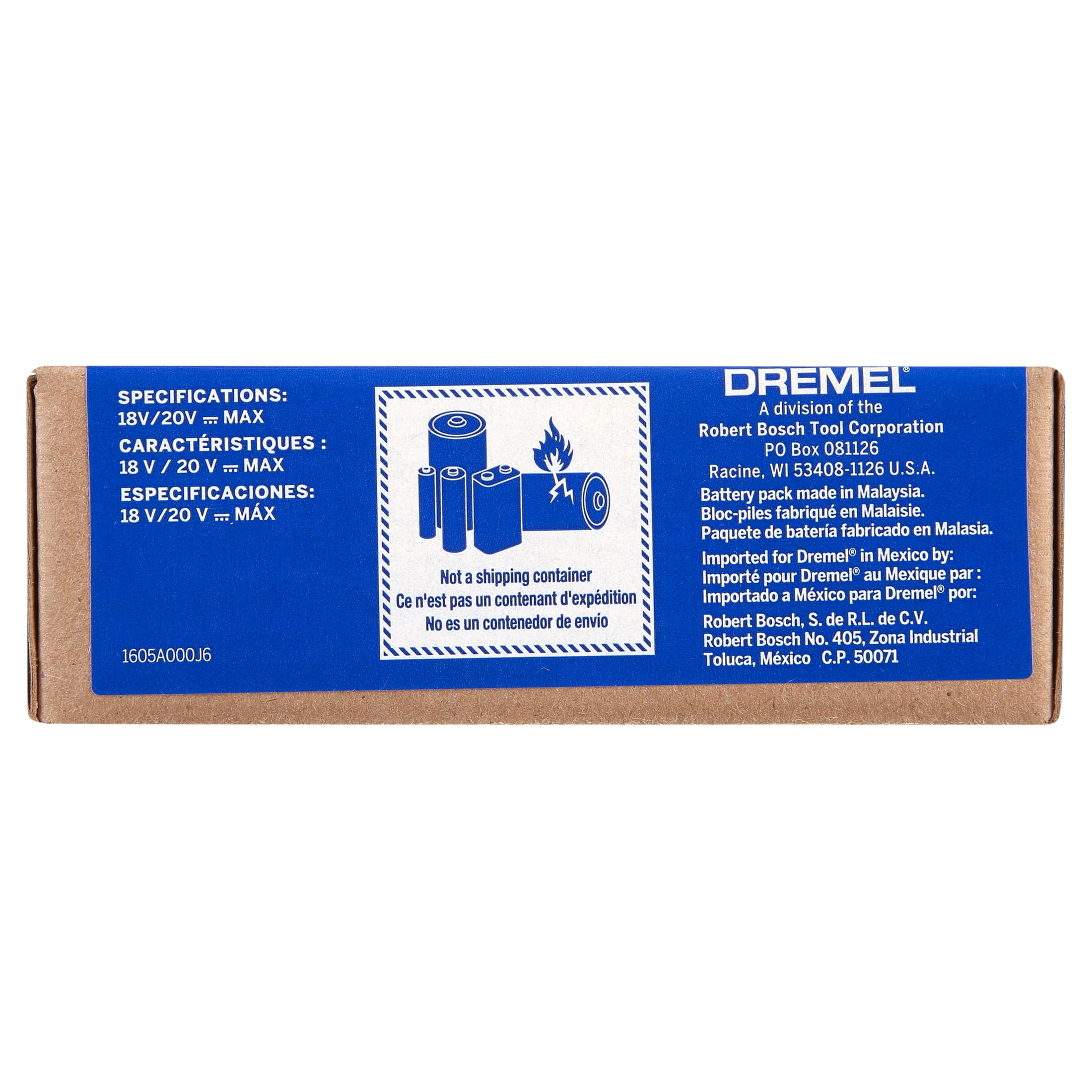 Dremel B20V20 - 20 Volt Max Rechargeable Lithium-Ion 2.0 Amp Hour Battery
