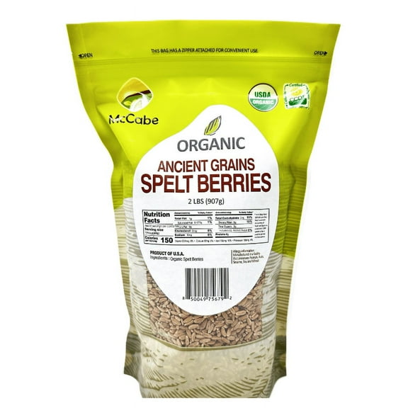 McCabe Organic Spelt Berries 2lbs  | USDA and CCOF Certified