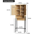 thumbnail image 2 of Over The Toilet Storage Cabinet with 2-Door Design Bathroom Organizers and Storage with Anti-Tip Device Over Toilet Organizer with Shelves for Bathroom,Restroom,Laundry, 2 of 6