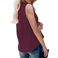 thumbnail image 3 of QUINDOS Womens Tank Tops Workout Summer Wine Fashion Solid V-Neck Sling Tank Tops Casual Sleeveless Blouse T-Shirts Womens Camisoles, 3 of 5