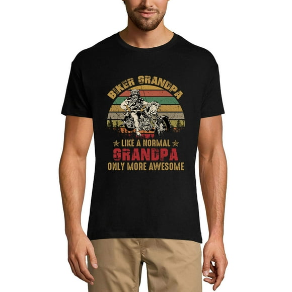 Men's Graphic T-Shirt Biker Grandpa - Like A Normal Grandpa - Love Motorcycle Eco-Friendly Limited Edition Short Sleeve Tee-Shirt Vintage Birthday Gift Novelty
