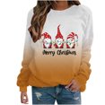 thumbnail image 2 of Qertyioot Hiver Femmes Mode Pull Imprimé de Noël, Manches Longues Col Rond Chaud Tendance en Vrac Tricoté Tops, 2 of 4