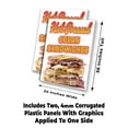 thumbnail image 2 of Hot Pressed Cuban Sandwiches (24" X 36") 4mm Corrugated Plastic Panel, Graphics Applied To 1 Side (Pk of 2), 2 of 4