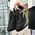 thumbnail image 5 of Men's Lightweight Arch Support Fashion Sneakers Breathable Shock-Absorbing Running Shoes Rebound Casual Walking Shoes Black 7.5 US, 5 of 7