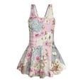 thumbnail image 4 of Tutolipy Floral Pattern Sleeveless Bathing Suit, Sleeveless Bodysuit Design Toddler Girls One Piece Swimsuits for Kids, Comes with Lining Swim Dress Size 10-11 Years, 4 of 8