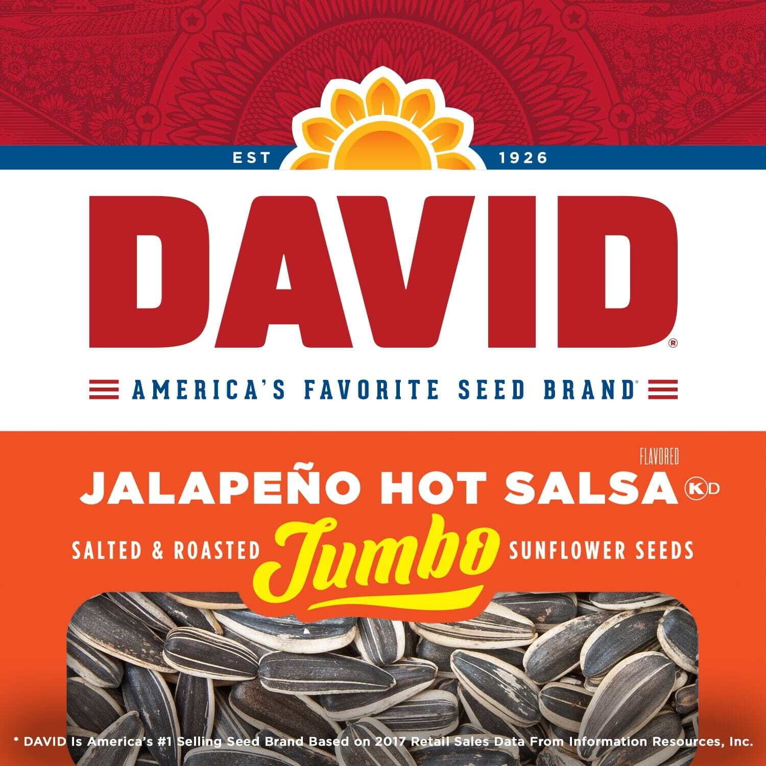 David's Sunflower Seeds Jalapeno 12/5.25 Oz