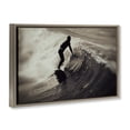 thumbnail image 3 of Stupell Industries Surfer's Wave Splash Brown Framed Floater Canvas Wall Art design by Norm Stelfox, 17 x 25, 3 of 9