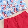 thumbnail image 6 of Baby Boys 4th of July Outfits Set Toddler Boy Cute Clothing Sets Print Bow Tie Shirt Tops with Shorts Set 2 Piece, 6 of 6