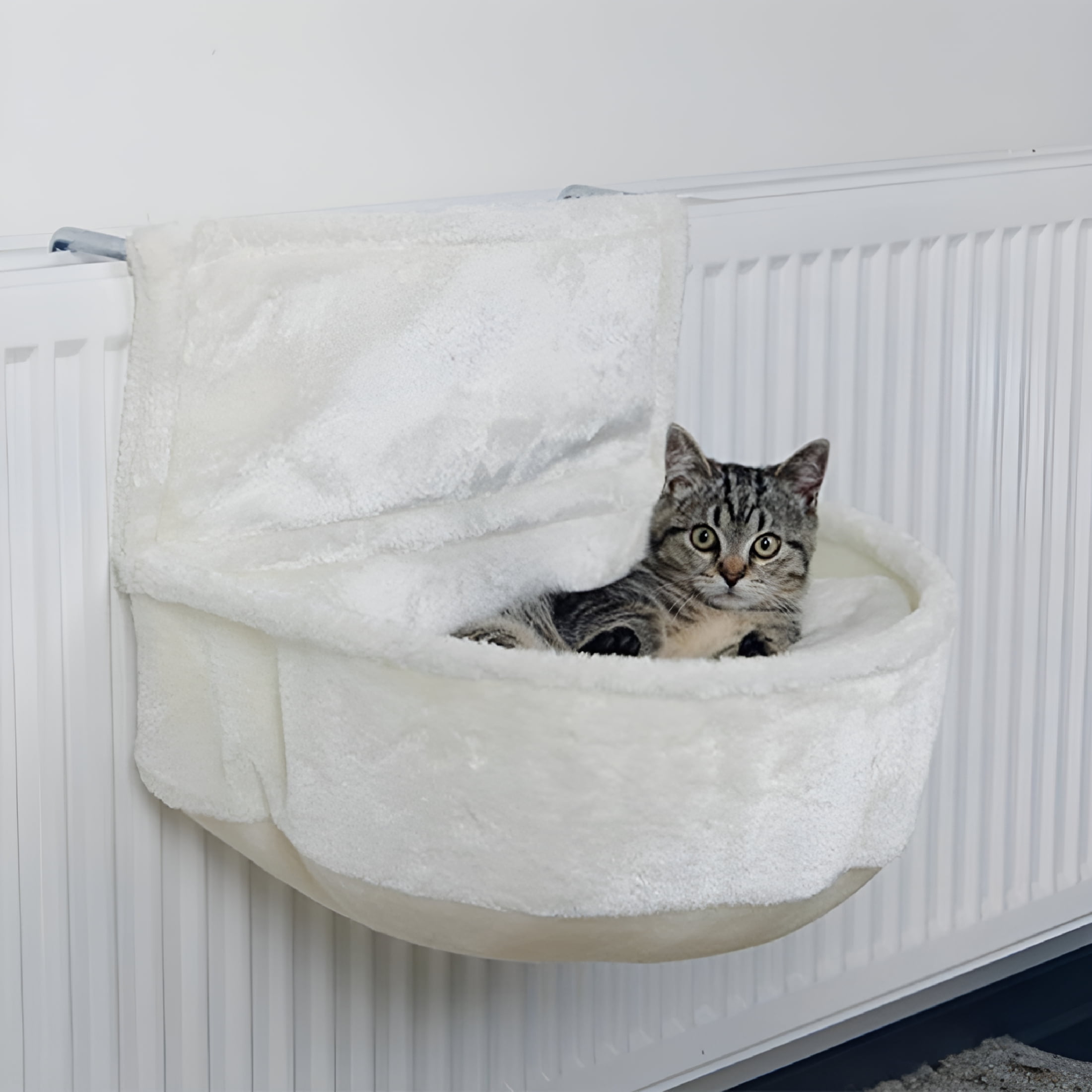 XIBUFE 2026 New Indoor Cat Perch Cute Soft Cat Bed Window Shelf Hammock Space Saving Radiator Mounted for Cat Shelf for Lounging,Perching,Nap,Indoor,Window Watching