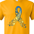 thumbnail image 4 of Inktastic Down Syndrome Awareness Blue and Yellow Hearts Ribbon T-Shirt, 4 of 5