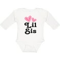 thumbnail image 3 of Inktastic Love Hearts Lil Sis Girls Long Sleeve Baby Bodysuit, 3 of 5