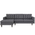 thumbnail image 4 of Modern Contemporary Urban Design Living Lounge Room Left-Facing Sectional Sofa, Grey Gray, Fabric, 4 of 4
