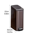 thumbnail image 2 of 8L Stainless Steel Step Can With Inner Soft Close Lid For Kitchen Living Room And Use 42 Bags 55 Liter Bags Bags H Industrial Bags 55 45 Storage Recycle Bags 13 Bags 15 Tall Kitchen 15 Kitchen Bags, 2 of 3