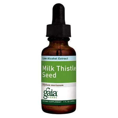 Milk Thistle Seed Extract Low Alcohol Gaia Herbs 2 oz Liquid