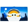 thumbnail image 3 of Baby Yoda Oversized Kids 100% Cotton Towel and Character Loofah Set, Green, Star Wars, 3 of 9